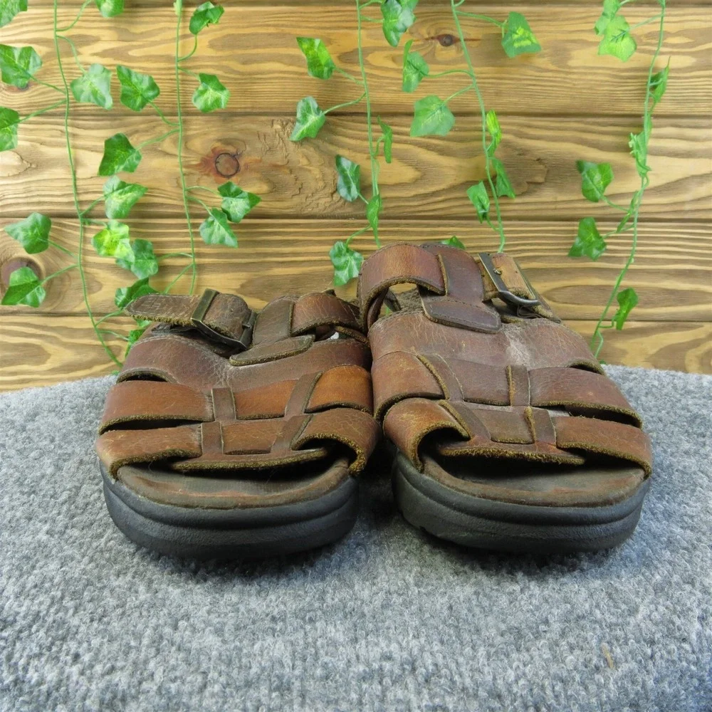 Nunn Bush  Men Fisherman Sandals Size 10 Medium Brown‎ Leather Buckle